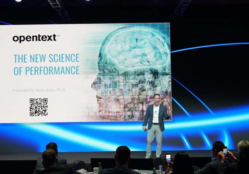 Dr. Jason Jones Speaking at OpenText Sales meeting